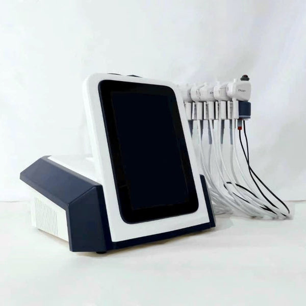 Close-up of advanced microcurrent and radio frequency facial rejuvenation machine used at Sculpted Skincare in Heydon, Hertfordshire